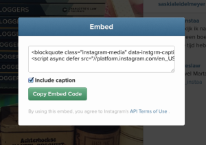 Screen Shot Instagram Embedden