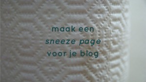 maak een sneeze page voor je blog